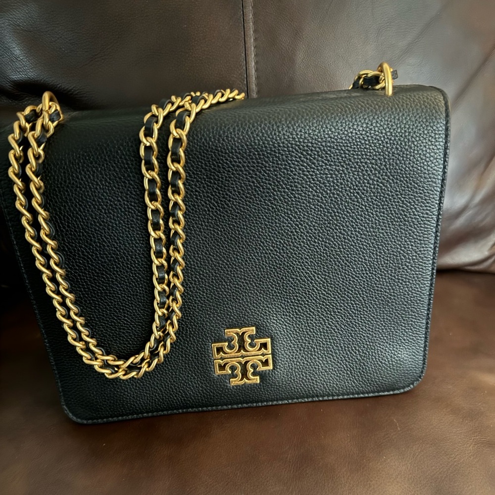 Tory Burch Large Britten Leather Handbag
